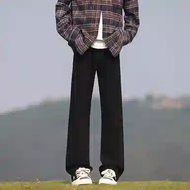 羽浅 港风运动宽松时尚简约直筒裤休闲长裤牛仔裤 男女同款