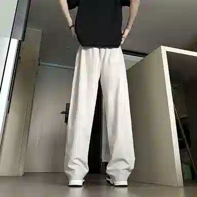 羽浅 自带卡扣腰带冰感薄款直筒长裤百搭垂感休闲裤 男款