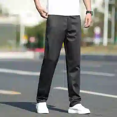 羽浅 高档天丝莫代尔轻薄舒适百搭长裤时尚透气商务大码裤子潮流宽松直筒休闲裤 男款