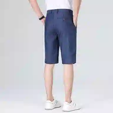 羽浅 高档莱赛尔天丝五分裤夏季薄款商务休闲时尚中裤潮流宽松直筒牛仔短裤 男款