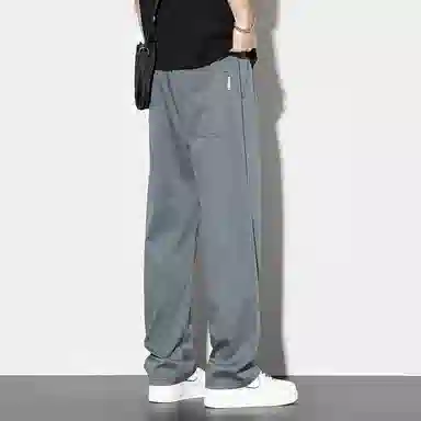 羽浅 莱赛尔天丝凉感舒适长裤时尚轻薄透气弹力裤子潮流宽松直筒百搭休闲裤 男款