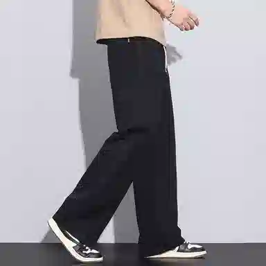 羽浅 美式潮牌宽松直筒阔腿休闲裤 男款
