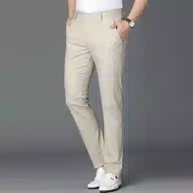 羽浅 潮流长裤夏季轻薄舒适棉麻裤时尚商务弹力百搭西裤直筒休闲裤 男款