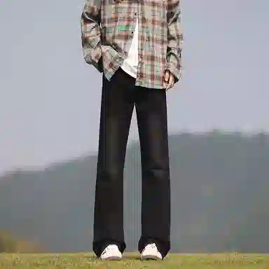 羽浅 港风运动宽松时尚简约直筒裤休闲长裤牛仔裤 男女同款