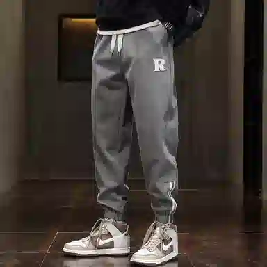 羽浅 简约时尚百搭束脚卫裤宽松休闲裤 男款