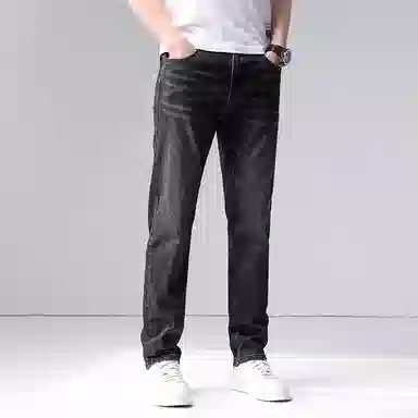 羽浅 直筒舒适透气水洗耐穿耐磨时尚百搭休闲牛仔裤 男款