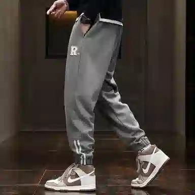 羽浅 简约时尚百搭束脚卫裤宽松休闲裤 男款