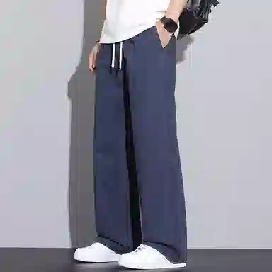 羽浅 美式潮牌宽松直筒阔腿休闲裤 男款