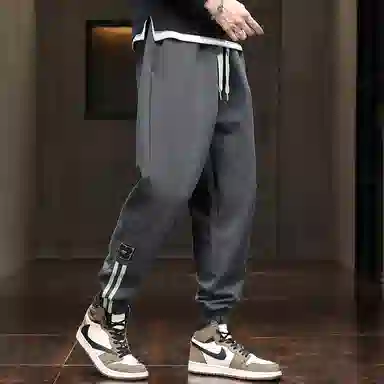 羽浅 简约时尚百搭束脚卫裤宽松休闲裤 男款