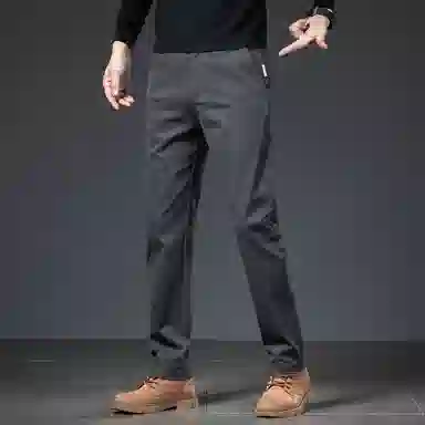 羽浅 宽松直筒高端商务时尚百搭简约休闲裤 男款