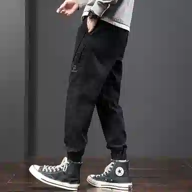 羽浅 潮流时尚百搭束脚宽松运动工装休闲裤 男款