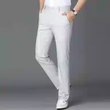 羽浅 潮流长裤夏季轻薄舒适棉麻裤时尚商务弹力百搭西裤直筒休闲裤 男款