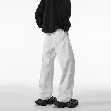 羽浅 潮牌美式纯棉扎染工装长裤时尚百搭宽松直筒休闲裤 男款
