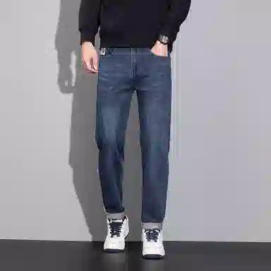 羽浅 秋季宽松直筒潮流百搭帅气休闲牛仔裤 男款