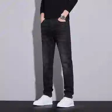 羽浅 复古休闲直筒长裤子牛仔裤 男女同款
