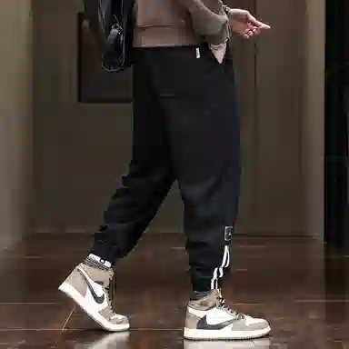 羽浅 简约时尚百搭束脚卫裤宽松休闲裤 男款