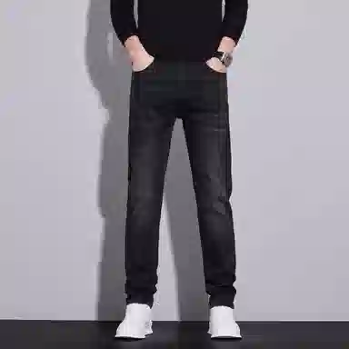 羽浅 复古休闲直筒长裤子牛仔裤 男女同款