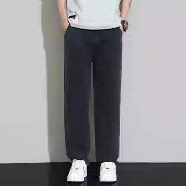 羽浅 休闲简约宽松直筒长裤美式高街多色水洗牛仔裤 男女同款