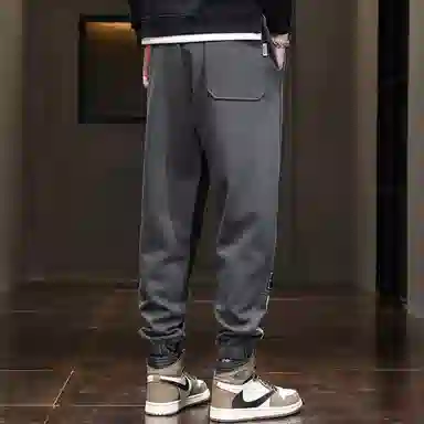 羽浅 简约时尚百搭束脚卫裤宽松休闲裤 男款