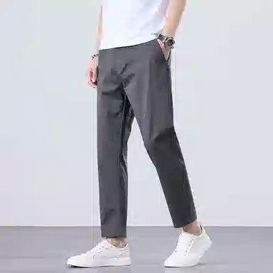 羽浅 薄款九分裤垂感小直筒弹力舒适百搭简约休闲裤 男款