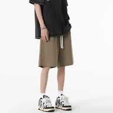 羽浅 夏季透气时尚印花五分裤篮球运动中裤潮流百搭宽松直筒休闲短裤 男款
