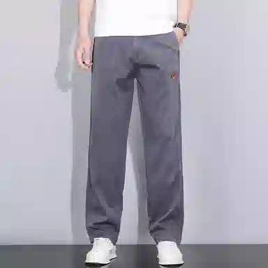 羽浅 潮流莱赛尔天丝弹力长裤时尚精致小标百搭直筒休闲裤 男款
