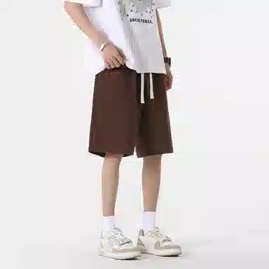 羽浅 夏季透气时尚印花五分裤篮球运动中裤潮流百搭宽松直筒休闲短裤 男款