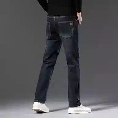 羽浅 高端秋季弹力修身直筒休闲牛仔裤 男款