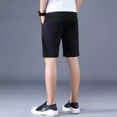 羽浅 夏季薄款冰丝五分裤弹力运动中裤时尚抽绳百搭显瘦休闲短裤 男款