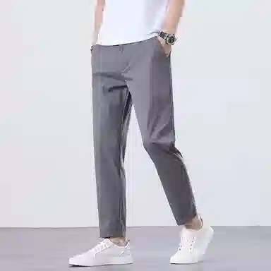 羽浅 速干透气九分裤薄款小直筒修身百搭运动裤日常基础款休闲裤 男款
