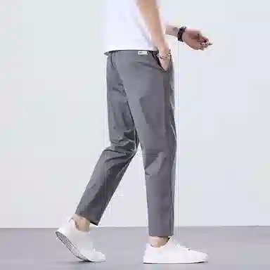羽浅 速干透气九分裤薄款小直筒修身百搭运动裤日常基础款休闲裤 男款
