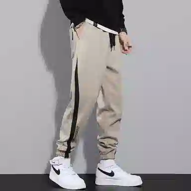 羽浅 潮牌百搭哈伦宽松运动松紧束脚休闲裤 男款