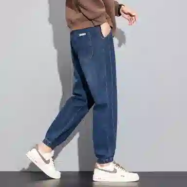 羽浅 秋季高端潮牌宽松百搭弹力哈伦休闲裤 男款