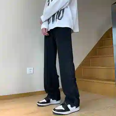 羽浅 背面设计感直筒美式高街痞帅宽松牛仔裤 男女同款