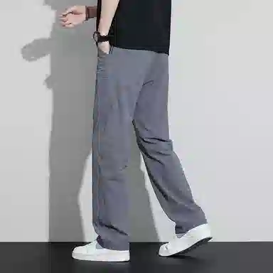 羽浅 美式工装多口袋宽松直筒薄款速干透气纯色百搭舒适休闲裤 男款