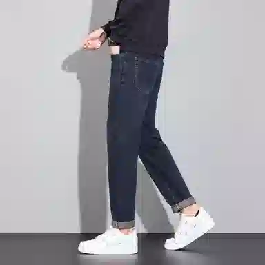 羽浅 潮牌美式复古青年宽松直筒百搭牛仔裤 男款