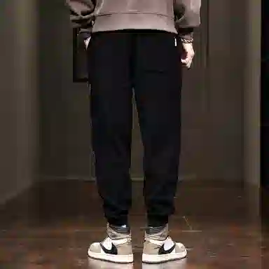 羽浅 潮牌宽松百搭运动束脚哈伦九分休闲裤 男款