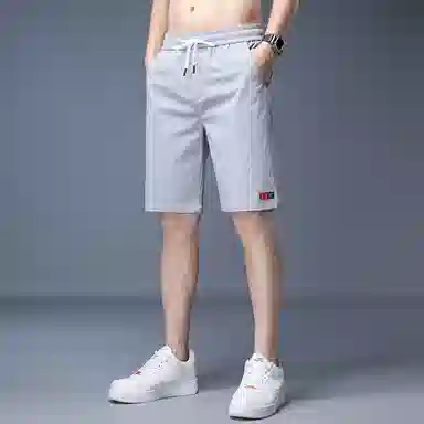 羽浅 抽绳五分夏季宽松透气潮流运动休闲短裤 男款