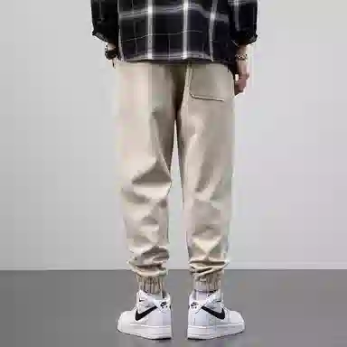羽浅 百搭运动拼接宽松束脚哈伦休闲裤 男款