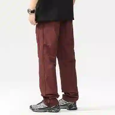 羽浅 潮牌美式工装长裤时尚褶皱宽松百搭直筒休闲裤 男款