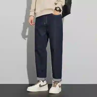 羽浅 美式潮流时尚宽松哈伦舒适耐穿耐磨青少年帅气百搭牛仔裤 男款