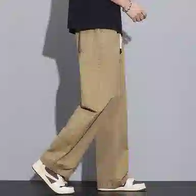 羽浅 美式潮牌宽松直筒阔腿休闲裤 男款
