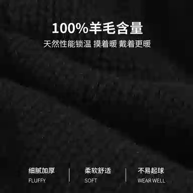 【100%纯羊毛~高品质】 攸委 通勤降温必备抽绳堆堆帽子女秋冬季保暖卷边针织毛线帽 腈纶 时尚百搭休闲慵懒风套头冷帽 男女同款情侣款