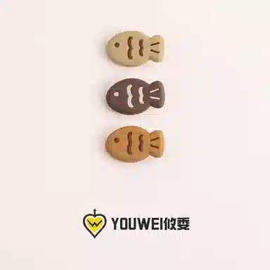 【年年有“鱼”】三件装 攸委 可爱搞怪鲷鱼烧卡通发夹头饰 甜美少女心侧边夹刘海夹子 亚克力 多巴胺简约高级感百搭发卡碎发压夹 女款