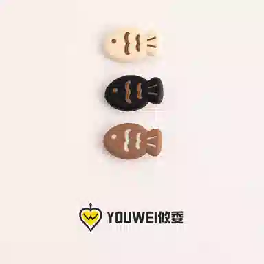 【年年有“鱼”】三件装 攸委 可爱搞怪鲷鱼烧卡通发夹头饰 甜美少女心侧边夹刘海夹子 亚克力 多巴胺简约高级感百搭发卡碎发压夹 女款
