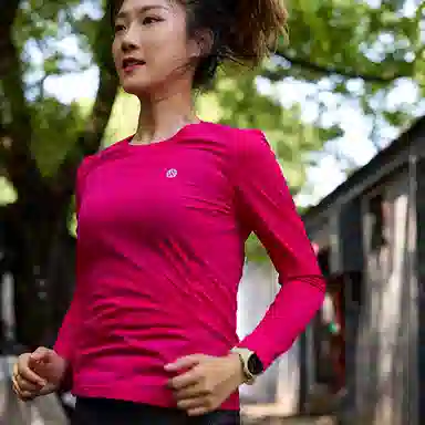 BMAI Running Long Sleeve Tee Pink