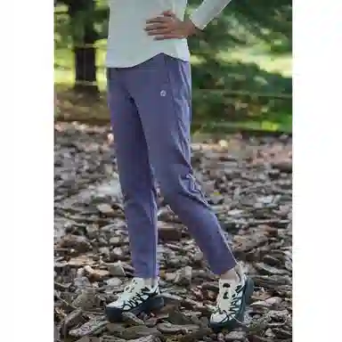 必迈 梭织保暖跑步训练轻弹抓绒针织运动裤 女款 薄暮紫