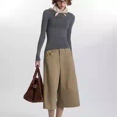 水中花 纯色修身套头打底针织衫 女款