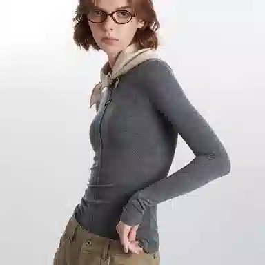 水中花 纯色修身套头打底针织衫 女款