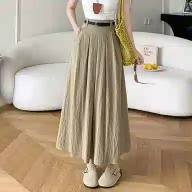 水中花 法式时尚百搭休闲长裙 女款